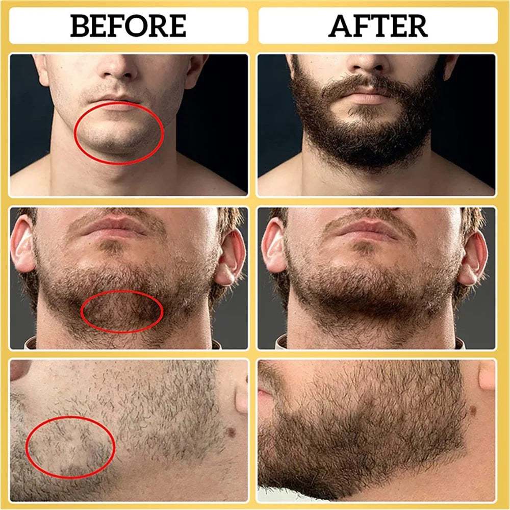 2pcs Beard Balm Conditioner Oil Kit Natural Beard