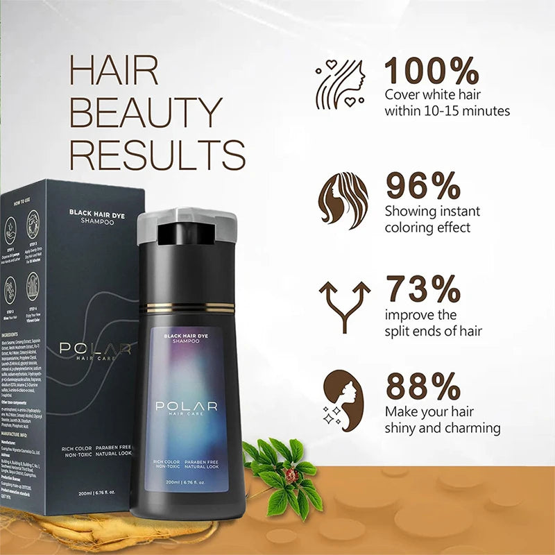 New 200ml Hair Dye Shampoo Cream Quick Easy Safe