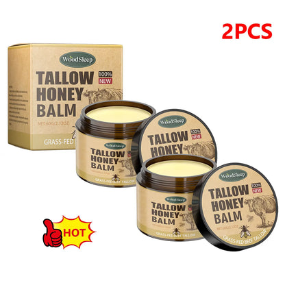 Whipped Beef Tallow and Honey Balm Skin Face Moisturizer