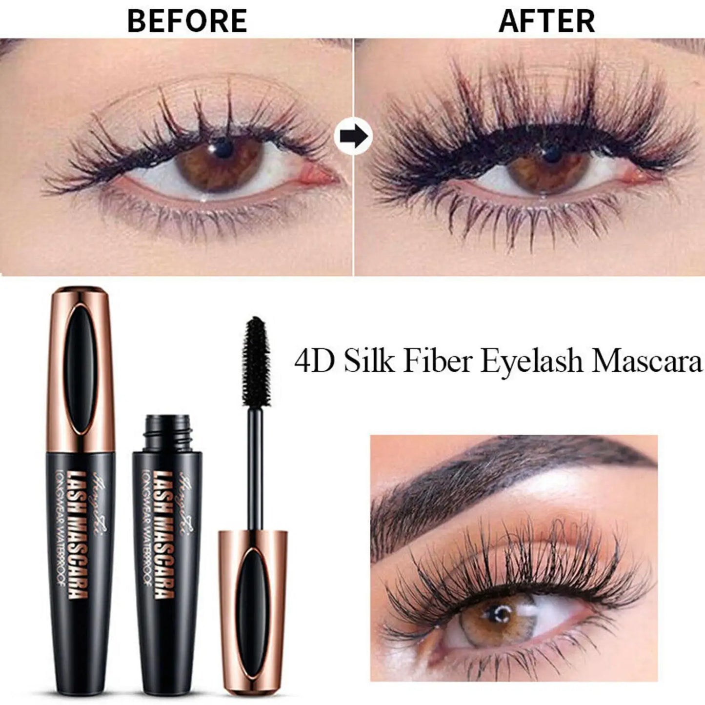 4D Silk Fiber Lash Curling Mascara Waterproof Mascara