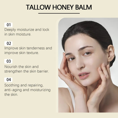 Whipped Beef Tallow and Honey Balm Skin Face Moisturizer
