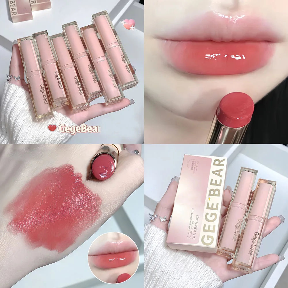 Silky Glossy Lipstick Gege Bear Pump Lips Moisture