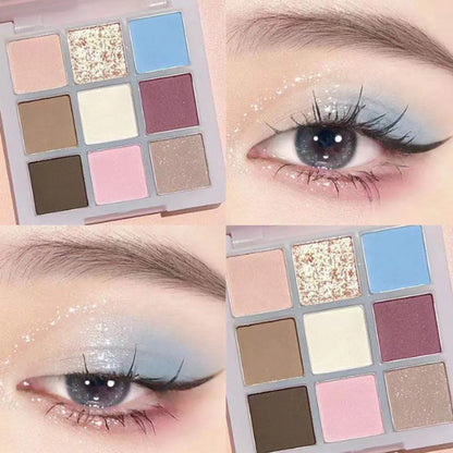 New Nine-color Eyeshadow Palette Butter Orange Brown