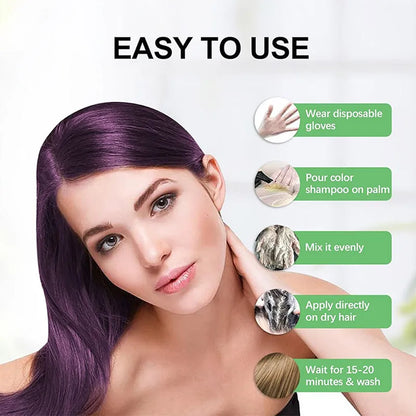 New 200ml Hair Dye Shampoo Cream Quick Easy Safe