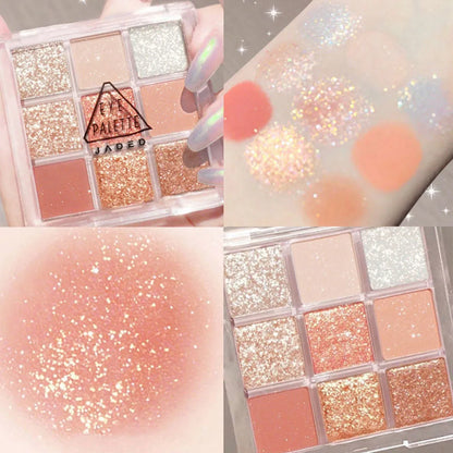 New Nine-color Eyeshadow Palette Butter Orange Brown