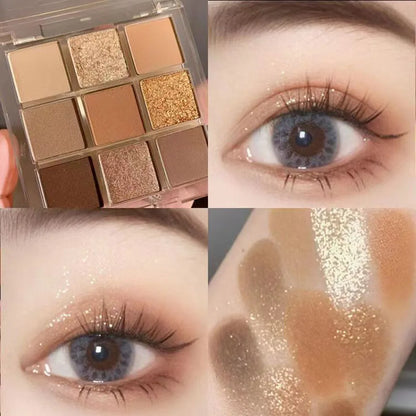 New Nine-color Eyeshadow Palette Butter Orange Brown