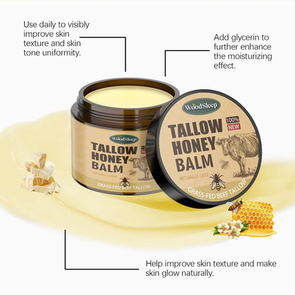 Whipped Beef Tallow and Honey Balm Skin Face Moisturizer