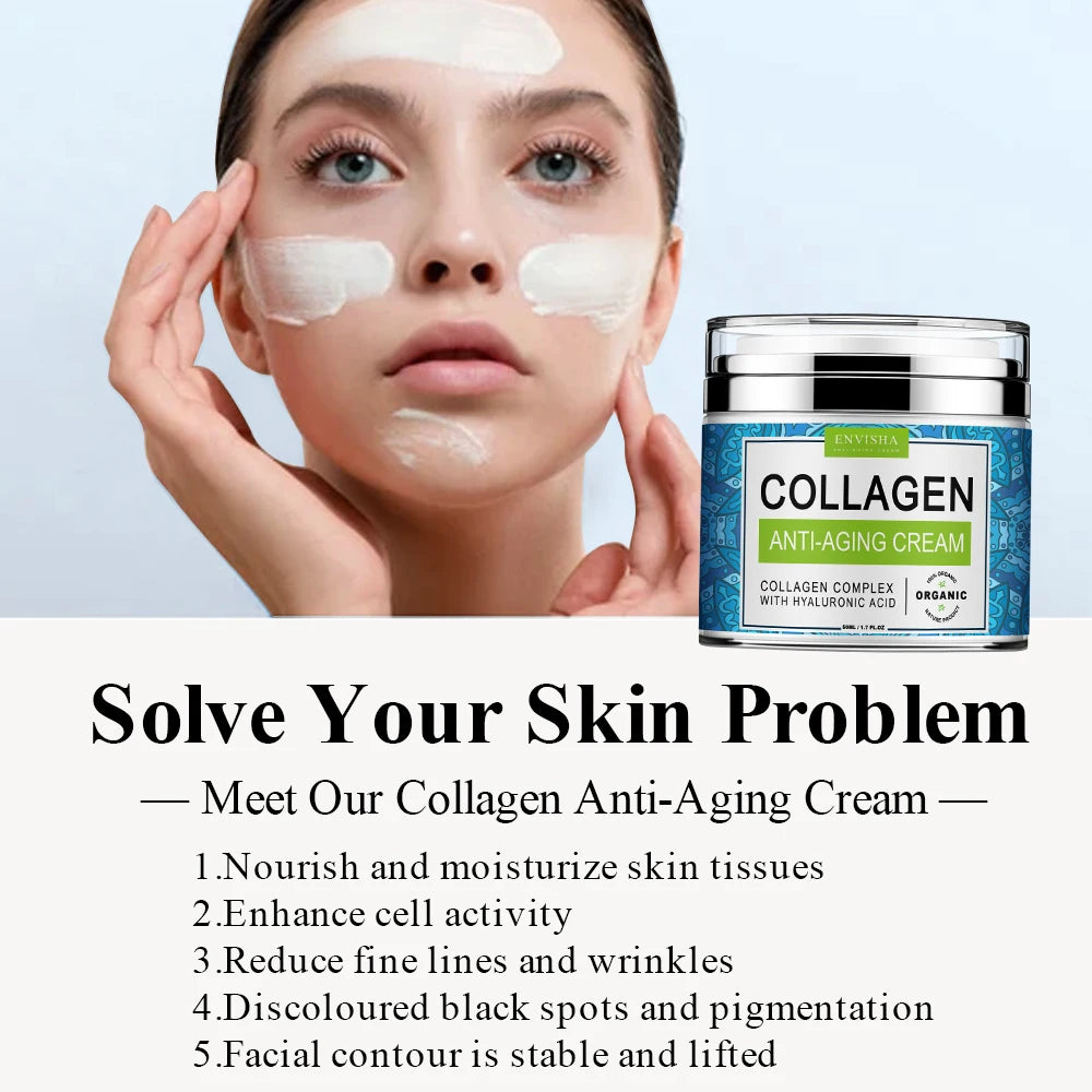 Face Cream Collagen Hyaluronic Acid Skin Care Anti-Wrinkle